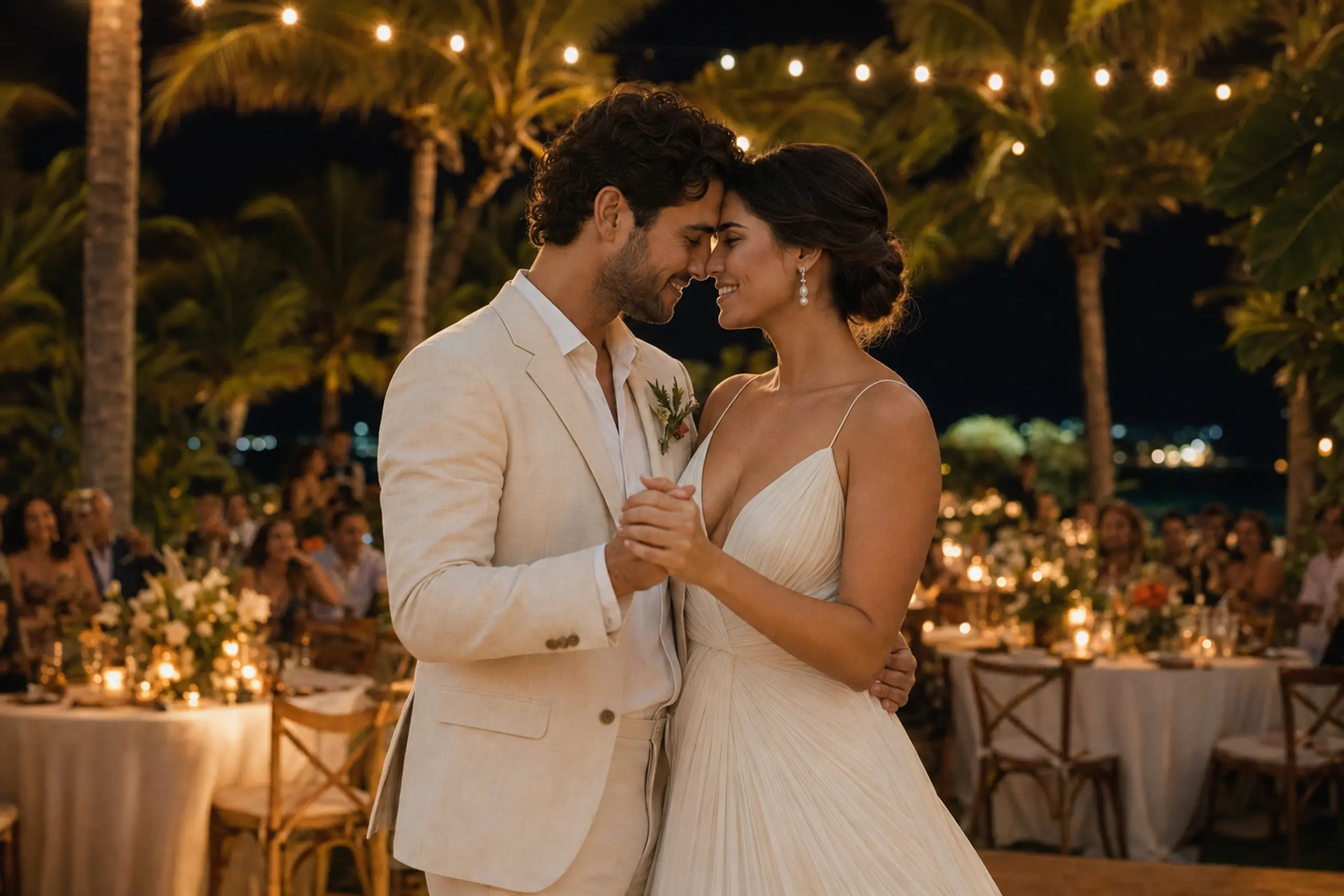 Couple dancing at their wedding