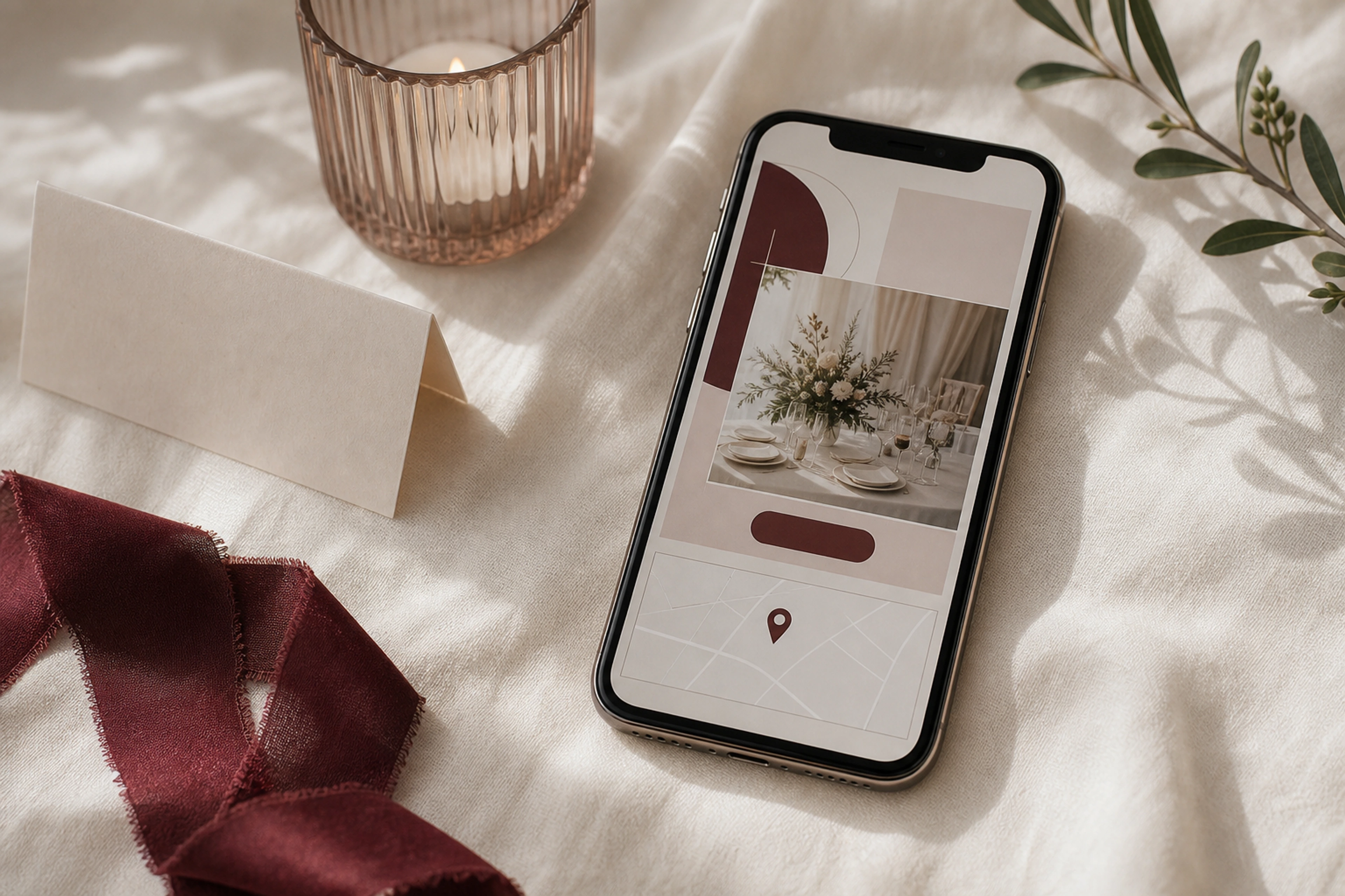 Digital invitation ready to share from a phone
