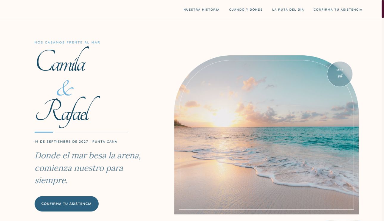 Vista previa de la plantilla Mareas de Amor